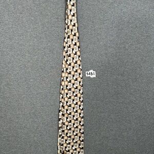 Pierre Cardin Abstract Square Tie in Black and Brown